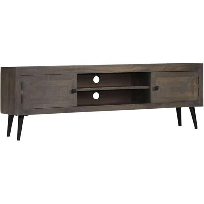 Mueble de TV de madera de mango vidaXL - 140x30x45cm - Solución moderna de almacenamiento Mueble de TV de madera de mango vidaXL - 140x30x45cm - Solución moderna de almacenamiento