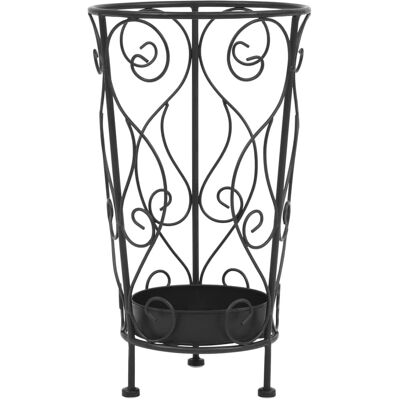 vidaXL Vintage Stil Metal Paraplystativ - 26x46cm Sort vidaXL Vintage Stil Metal Paraplystativ - 26x46cm Sort