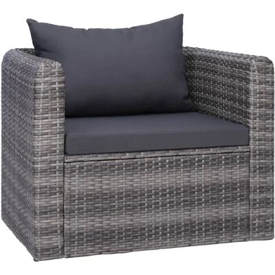 VidaXL - 44161 - Grau - Gepolstete Sitzfläche - Outdoor-Stuhl VidaXL - 44161 - Grau - Gepolstete Sitzfläche - Outdoor-Stuhl
