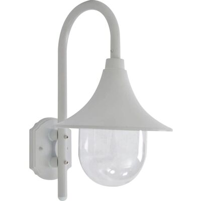 vidaXL Garden Wall Lamp E27 42cm Aluminium White - Garden Wall Lamp vidaXL Garden Wall Lamp E27 42cm Aluminium White - Garden Wall Lamp