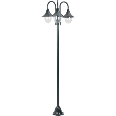 vidaXL Lampe de poteau de jardin E27 220cm Aluminium 3-Lanterne Vert Foncé - Lampe de jardin vidaXL Lampe de poteau de jardin E27 220cm Aluminium 3-Lanterne Vert Foncé - Lampe de jardin