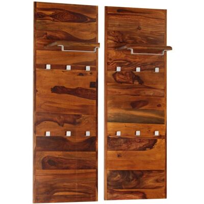vidaXL Appendiabiti da parete in legno massiccio - 118×40 cm - Marrone - Appendiabiti da parete vidaXL Appendiabiti da parete in legno massiccio - 118×40 cm - Marrone - Appendiabiti da parete