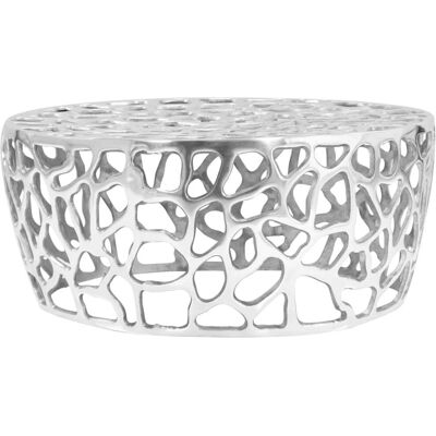 vidaXL Salontafel Gegoten aluminium 70x30cm Zilver - Woonkamermeubel vidaXL Salontafel Gegoten aluminium 70x30cm Zilver - Woonkamermeubel