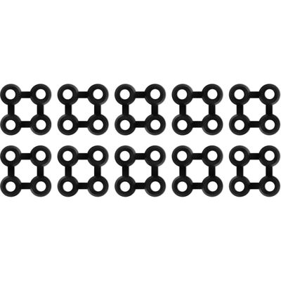 vidaXL Verbinder für Ringgummimatten - 10 Stk., Schwarz, Gummi vidaXL Verbinder für Ringgummimatten - 10 Stk., Schwarz, Gummi
