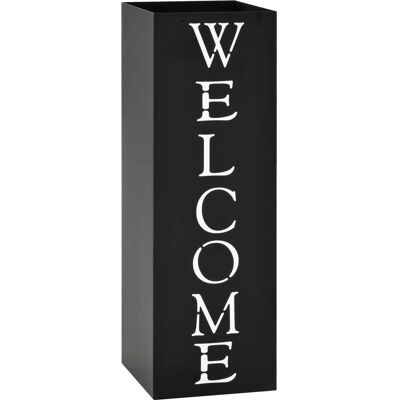 vidaXL Paraplystativ Welcome Stål Sort - Paraplystativ vidaXL Paraplystativ Welcome Stål Sort - Paraplystativ