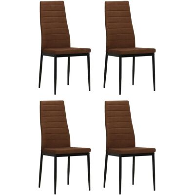 VIDAXL Modernes Braune Esstischstuhl-Set 4 Stück VIDAXL Modernes Braune Esstischstuhl-Set 4 Stück