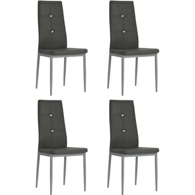 vidaXL 246186 Chaise de salle à manger moderne gris vidaXL 246186 Chaise de salle à manger moderne gris