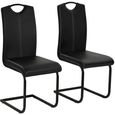 vidaXL 246193 Moderne Schwarze Kunstleder Esszimmerstühle - Esszimmerstuhl vidaXL 246193 Moderne Schwarze Kunstleder Esszimmerstühle - Esszimmerstuhl