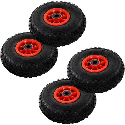 vidaXL Trillebørhjul - Gummi 4 stk - 245x82 - Tung Belastning vidaXL Trillebørhjul - Gummi 4 stk - 245x82 - Tung Belastning