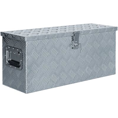 vidaXL Boîte en aluminium - 76,5×26,5×33 cm - Récipient de stockage en aluminium vidaXL Boîte en aluminium - 76,5×26,5×33 cm - Récipient de stockage en aluminium
