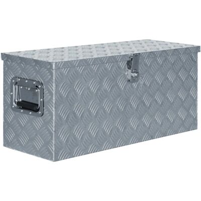 vidaXL Scatola di Alluminio 80x30x35cm Argento - Scatola di Alluminio vidaXL Scatola di Alluminio 80x30x35cm Argento - Scatola di Alluminio