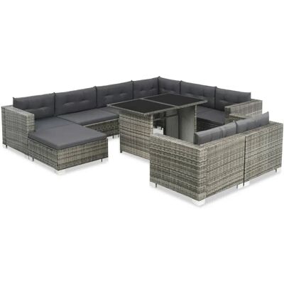 vidaXL Gartenmöbel-Set - Modulares Außen-Sofa mit Kissen vidaXL Gartenmöbel-Set - Modulares Außen-Sofa mit Kissen