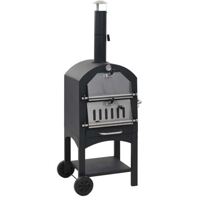 vidaXL vidaXL242428 - Sort - Pizzasten vidaXL vidaXL242428 - Sort - Pizzasten