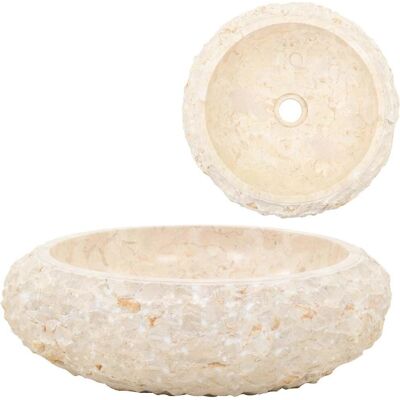 vidaXL 40x12 cm Marmor Cream Waschbecken - Waschbecken vidaXL 40x12 cm Marmor Cream Waschbecken - Waschbecken