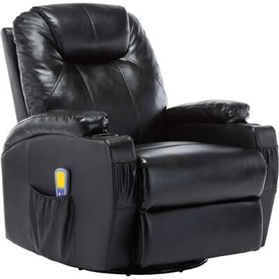 Fauteuil de Massage Électrique VidaXL - Noir - Publicité Fauteuil de Massage Électrique VidaXL - Noir - Publicité