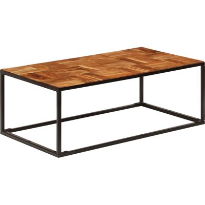 vidaXL Massiv Akazienholz und Stahl Couchtisch - 110x60x40 cm vidaXL Massiv Akazienholz und Stahl Couchtisch - 110x60x40 cm