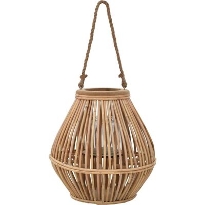 vidaXL Hängende Kerzenlaterne Aus Korb Natur Rattan - Beleuchtungsstück, Gartendekor vidaXL Hängende Kerzenlaterne Aus Korb Natur Rattan - Beleuchtungsstück, Gartendekor