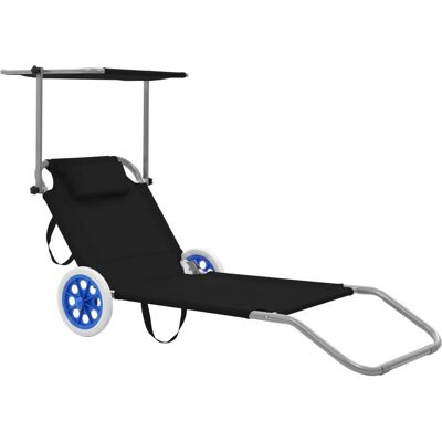 VidaXL 44323 Outdoor Chair - Klappbares Sonnenliege mit Sonnendach VidaXL 44323 Outdoor Chair - Klappbares Sonnenliege mit Sonnendach