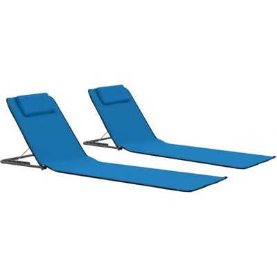 Cadeira de Exterior vidaXL - Conjunto de Tapetes Dobráveis - Azul Cadeira de Exterior vidaXL - Conjunto de Tapetes Dobráveis - Azul