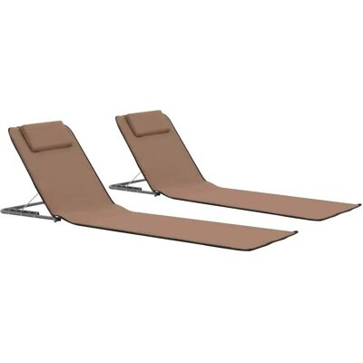 vidaXL Faltbarer Strandstuhl mit 2 Matten - Outdoor Möbel vidaXL Faltbarer Strandstuhl mit 2 Matten - Outdoor Möbel