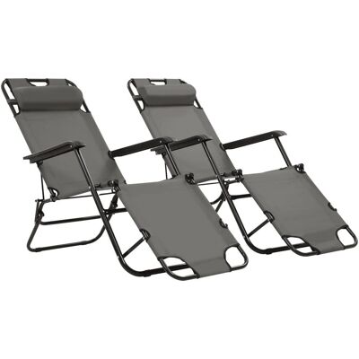 VidaXL Graue Outdoor Lounge Chair - Garten & Strand Sessel VidaXL Graue Outdoor Lounge Chair - Garten & Strand Sessel