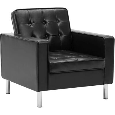 VIDAXL Sort Lænestol - Moderne Design i Kunstlæder VIDAXL Sort Lænestol - Moderne Design i Kunstlæder