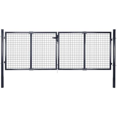 vidaXL Gartentor - 289x75 cm, Grau, Verzinkter Stahl - Gartentor vidaXL Gartentor - 289x75 cm, Grau, Verzinkter Stahl - Gartentor