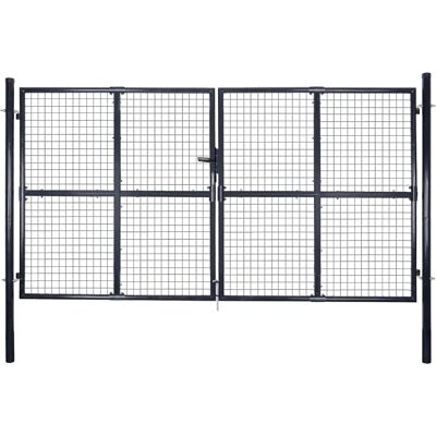 vidaXL Tuindeur - Staal Grijs 289x200 cm vidaXL Tuindeur - Staal Grijs 289x200 cm