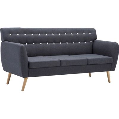 Canapé gris foncé 3 places VidaXL - Mobilier - Publicité Canapé gris foncé 3 places VidaXL - Mobilier - Publicité