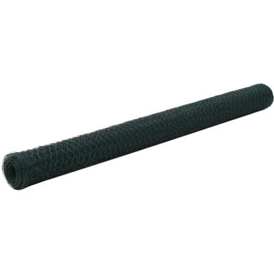 Clôture de poulet en acier avec revêtement en PVC 25x1,5 m Vert - Clôture de poulet Clôture de poulet en acier avec revêtement en PVC 25x1,5 m Vert - Clôture de poulet