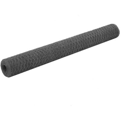 Clôture en fil métallique de poulet vidaXL - 25x1,2 m, Gris Clôture en fil métallique de poulet vidaXL - 25x1,2 m, Gris
