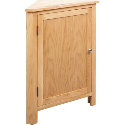 vidaXL Massief Eiken Houten Hoekkast - Opberg Organizer Plank vidaXL Massief Eiken Houten Hoekkast - Opberg Organizer Plank