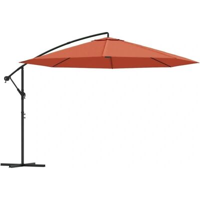 vidaXL Hengselparasoll med aluminiumstang 350cm Terracotta Terrasseparasol vidaXL Hengselparasoll med aluminiumstang 350cm Terracotta Terrasseparasol