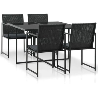 VIDA XL - vidaXL950187 - Sort - Rattan PE - Have sæt VIDA XL - vidaXL950187 - Sort - Rattan PE - Have sæt