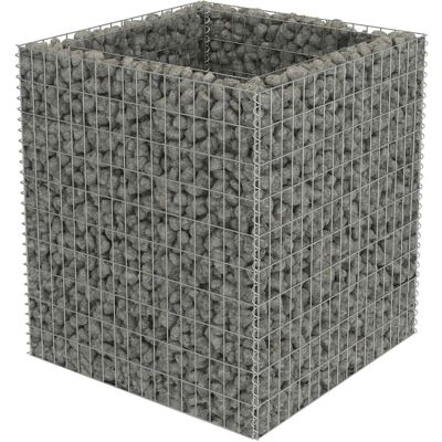 vidaXL Verzinkter Stahl Gabionen Hochbeet - Gartengrenze - 90×90×100 cm vidaXL Verzinkter Stahl Gabionen Hochbeet - Gartengrenze - 90×90×100 cm