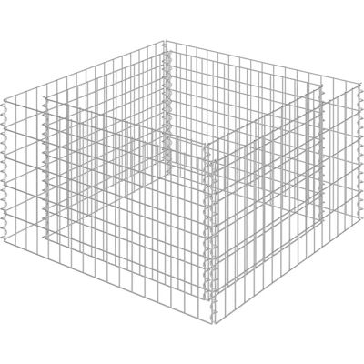 vidaXL Verzinkter Stahl Hochbeet - Gartenrand 90x90x50 cm vidaXL Verzinkter Stahl Hochbeet - Gartenrand 90x90x50 cm