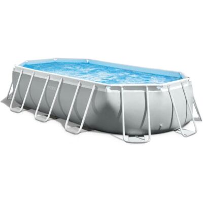 Piscine hors-sol ovale Intex 26796GN - Cadre en acier, 13 365L - Publicité Piscine hors-sol ovale Intex 26796GN - Cadre en acier, 13 365L - Publicité