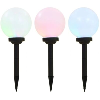 vidaXL Außen-Solarlampen - 3-teiliges RGB Kugelset vidaXL Außen-Solarlampen - 3-teiliges RGB Kugelset
