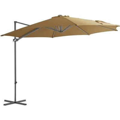 Parasol de jardín vidaXL 300cm Taupe Protección UV 360° Giro Parasol de jardín vidaXL 300cm Taupe Protección UV 360° Giro