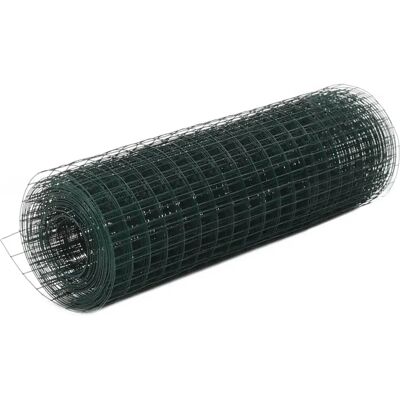 vidaXL Hühnerdrahtzaun Stahl mit PVC-Beschichtung - 10x0,5m, Grün vidaXL Hühnerdrahtzaun Stahl mit PVC-Beschichtung - 10x0,5m, Grün