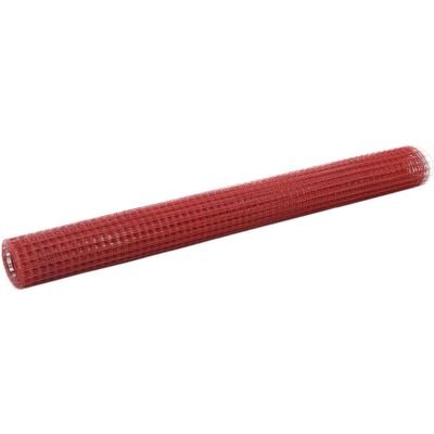 vidaXL Stalen kippen draadhek 10x1,5m - Rood vidaXL Stalen kippen draadhek 10x1,5m - Rood