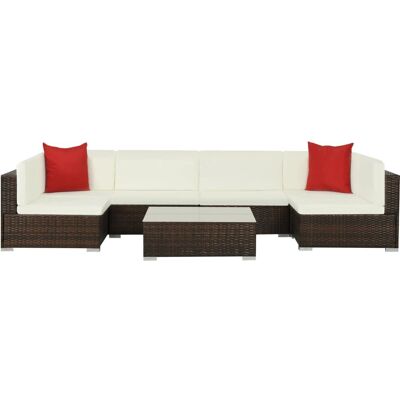 VidaXL Gartenmöbel-Set - Braun Modulare Sitzgruppe VidaXL Gartenmöbel-Set - Braun Modulare Sitzgruppe
