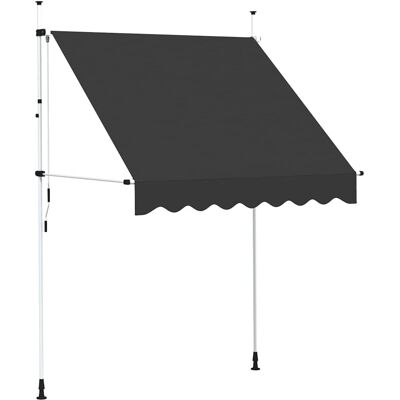 vidaXL Handmatige uitvalbare luifel 200cm Anthracite - Luifel vidaXL Handmatige uitvalbare luifel 200cm Anthracite - Luifel