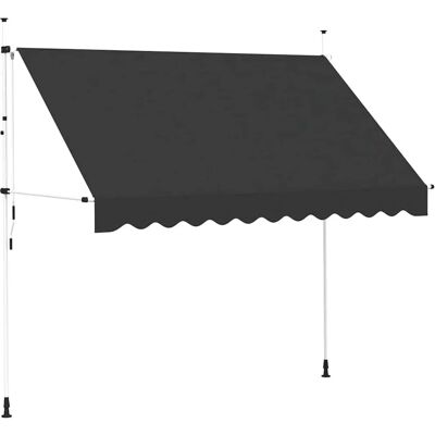 vidaXL Manuelle ausziehbare Markise 300cm Anthrazit - Markise vidaXL Manuelle ausziehbare Markise 300cm Anthrazit - Markise
