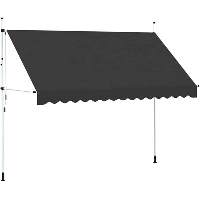 vidaXL Manuelle ausziehbare Markise 350cm Anthrazit - Markise vidaXL Manuelle ausziehbare Markise 350cm Anthrazit - Markise