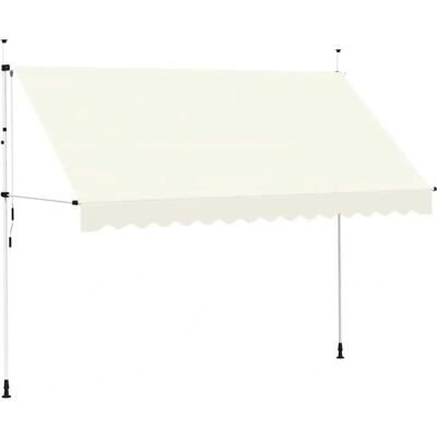 vidaXL Manuelle ausziehbare Markise 350 cm Creme - Balkon Fenster Sonnenschutz vidaXL Manuelle ausziehbare Markise 350 cm Creme - Balkon Fenster Sonnenschutz