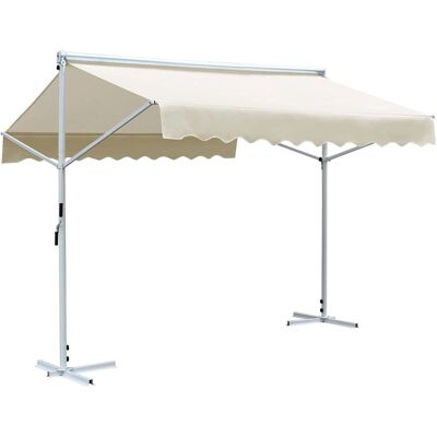 vidaXL Free Standing Awning 3x3 m Cream - Awning vidaXL Free Standing Awning 3x3 m Cream - Awning