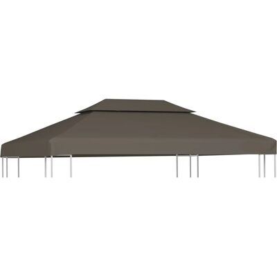 Pokrycie dachu pawilonu taupe z kominem - 4x3 m Pokrycie dachu pawilonu taupe z kominem - 4x3 m
