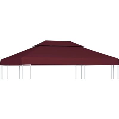 vidaXL Pavillon Dach mit Belüftung 310 g/m² 4x3 m Bordeaux - Pavillon Dachabdeckung vidaXL Pavillon Dach mit Belüftung 310 g/m² 4x3 m Bordeaux - Pavillon Dachabdeckung