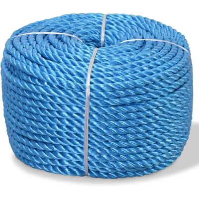 vidaXL Twisted Rope 12 mm 500 m Blue - Rope vidaXL Twisted Rope 12 mm 500 m Blue - Rope
